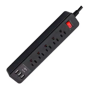 OSWELL Direct Power Strip Surge 5 AC Outlets USB Charger Socket Extension Board Strip Changing Socket