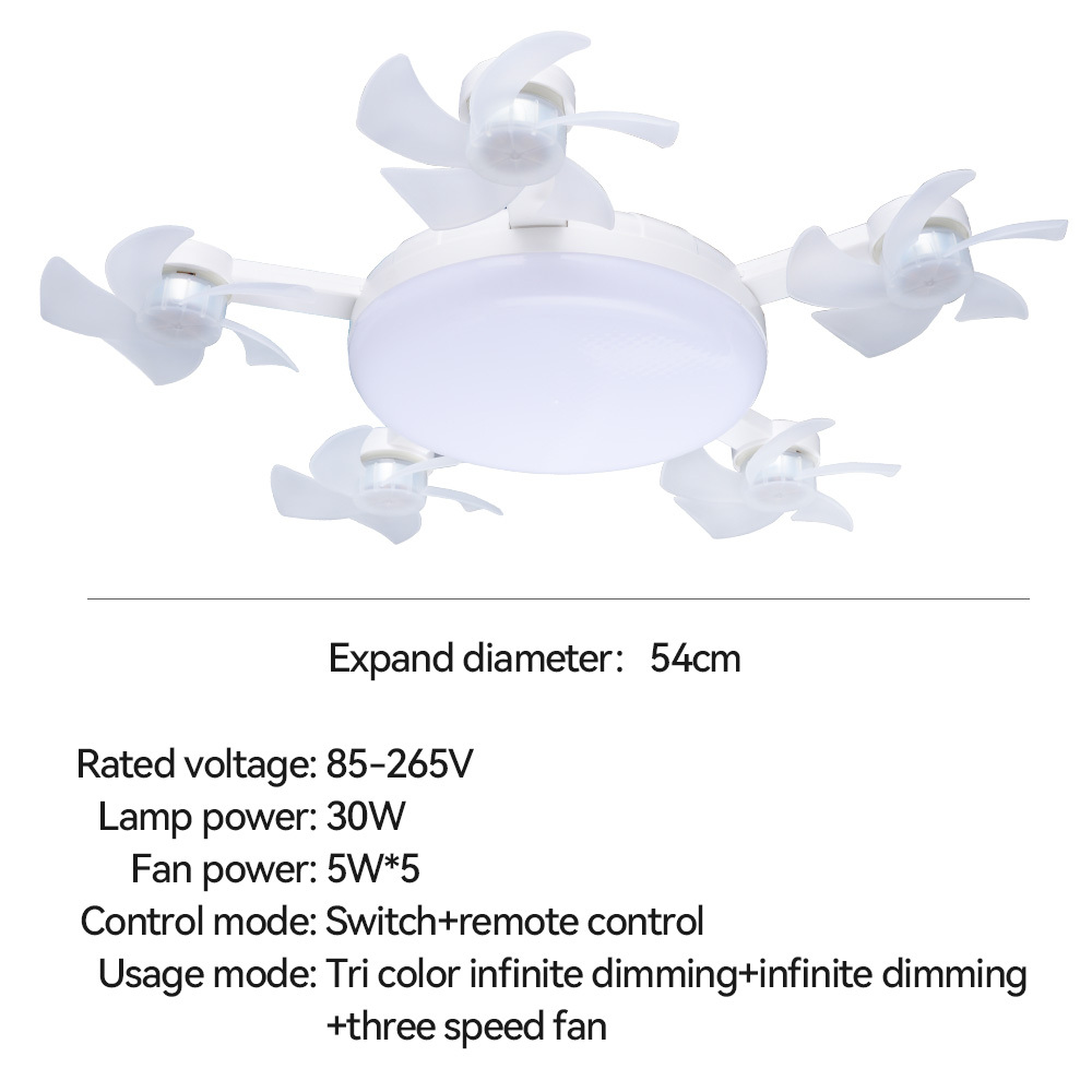 Five-headed fan