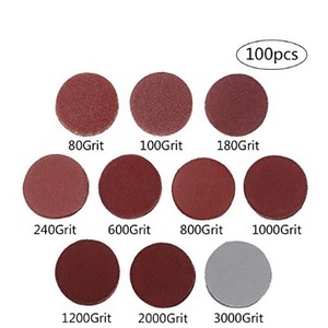 Discos de Lijado Jinhuge de 1 Pulgada (25 mm) con Respaldo de Felpa, Papel Abrasivo Rojo para Pulir con Vástago Metálico para Metal y Madera - Product Image 5