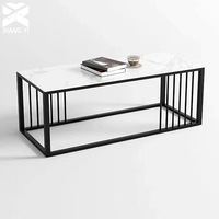 Table basse moderne minimaliste en dalles de pierre convertible, avec taille personnalisée pour salon et bureau à domicile