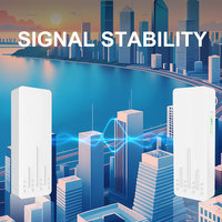Puente Inalámbrico Digital Gigabit de Alta Potencia de 900M con Doble Puerto, Puente Inalámbrico para Exteriores de Largo Alcance de 5KM, Resistente al Agua IP65