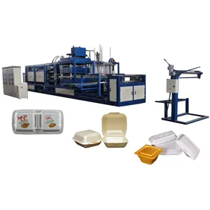 automatic quality disposable PS foam thermocol lunch box making machinery plastic moulding machine for take away food container