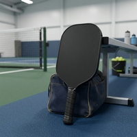 Raquette de pickleball en fibre de carbone T300-1 de haute qualité, 405x200x10.5mm, 220g, noyau en nid d'abeille léger, 40 trous, polyester personnalisé