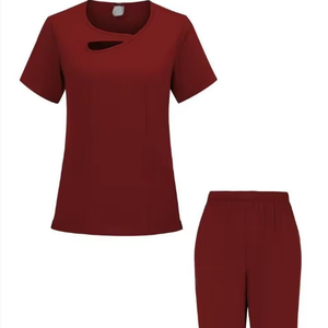 Medical Scrub Suit <b>Set</b> V-Neck 1 Front Pocket Stretch for <b>Doctors</b> Nurses in Medical Settings and Healthcare - Product Image 1