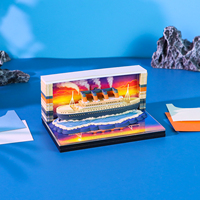 Nouveau bloc-notes 3D design Titanic, calendrier 2027, bloc-notes découpé en papier, décoration de bureau, papeterie de luxe, cadeau d'anniversaire ou de Noël