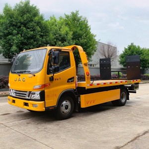 Mini JAC 2 Ton <b>Flatbed</b> Towing <b>Truck</b> 4x2 Slidebed Wrecker for City Road Rescue - Product Image 2