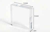 Bloc de présentation en acrylique transparent solide, support en cube d'acrylique poli pour bijoux, figurines, vitrine d'antiquités