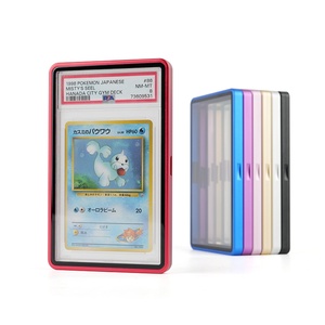 Wholesale Custom Multi Colors Modern Aluminum Alloy Graded Card Slab Metal Frame Case with Magnetic Safeguard for Game Cards - Product Image 5