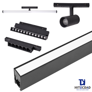 Système d'éclairage <span class=keywords><strong>sur</strong></span> <span class=keywords><strong>rail</strong></span> LED magnétique pour plafond de bureau ou boutique avec interrupteur intelligent Zigbee 30W 48V <span class=keywords><strong>rail</strong></span> 5mm - Product Image 3