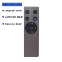 Control Remoto por Voz IR RF de 9 Teclas para Smart TV Android, Certificado CE ROHS, Color Plata y Negro, Modelo de Aleación de Aluminio para Electrodomésticos
