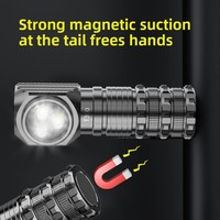 Lampe torche LED multifonction en alliage d'aluminium, à fixation sur la tête, rechargeable par USB, longue portée, détachable, pour le camping