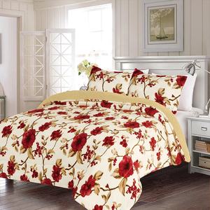 Cheap Fluffy <strong>Fleece</strong> Wedding Comforter Sets 3 PCS King Size <strong>Bedding</strong> with Floral and Plant Patterns Borrego Decorations - Product Image 1