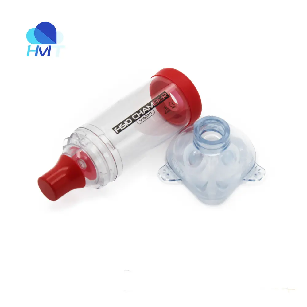 Oem Mdi Spacer Inhalator Met Verschillende Grootte Siliconen Pvc Maskers Volwassen Kinderen En Zuigelingen Astma Aerochamber