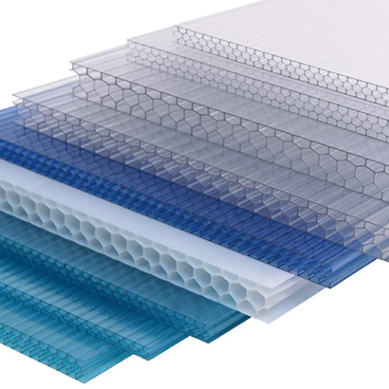 Plastic Broeikasfabrikanten 6Mm 8Mm 10Mm Polycarbonaat Pc Holle Twinwall Drievoudige Wandplaat/Plaat