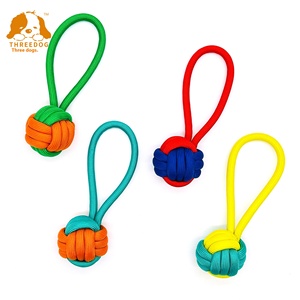 2025 nuevo polipropileno TPR <span class=keywords><strong>perro</strong></span> juguete bola chirriante <span class=keywords><strong>con</strong></span> cuerda de algodón resistente a mordeduras al por mayor <span class=keywords><strong>para</strong></span> Gatos Perros - Product Image 1