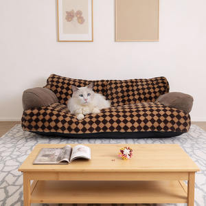 Maßgefertigtes Komfortables Katzenbett Warmes Winter-Haustier-Ruhebett Schlafsofa Tragbares Couch-Bett Sofa - Product Image 1
