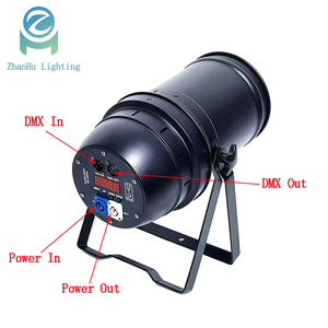 Luminosité élevée, zoom 15-50x °   Projecteur LED COB Zoom 200W Blanc Chaud 2-en-1 Par64 pour Scène, Mariage, <span class=keywords><strong>Bar</strong></span> - Product Image 2