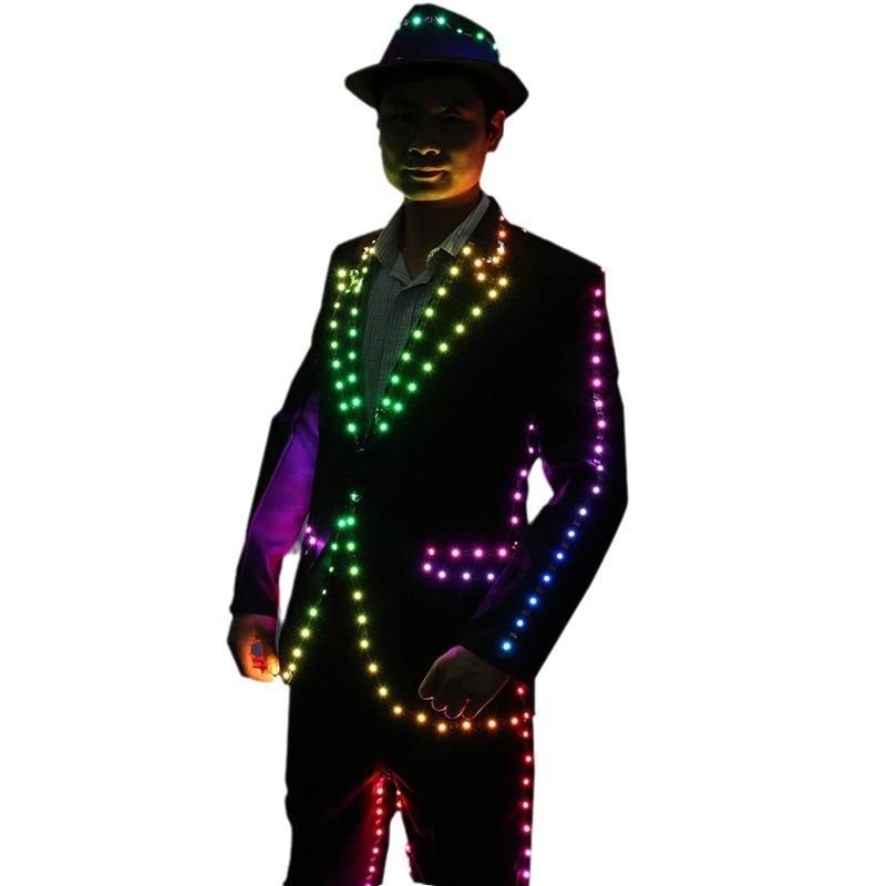 Colorful Glow Set D (Hat, Top, Pants)
