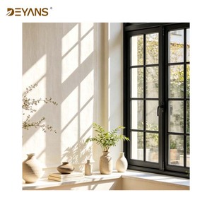 <span class=keywords><strong>Finestre</strong></span> in Alluminio Stile Francese Crittall con Design a Griglia e Parte Superiore Arcuata, Anticorrosione, Alta Resistenza al Vento per Case Tropicali del Sud-Est Asiatico - Product Image 5