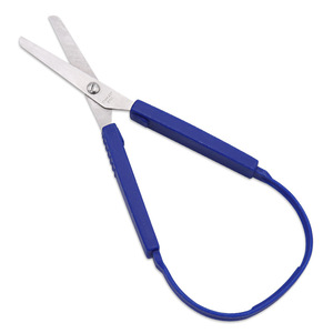 Tijeras Multiusos de Acero Inoxidable de 200 mm, Color Azul, Grado Industrial, Tijeras de Oficina y Manualidades con Mango de Anillo - Product Image 1