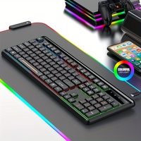 Jedel Clavier optique filaire RVB pleine grandeur personnalisé OEM Rainbow LED pour le bureau et les jeux avec un design unique