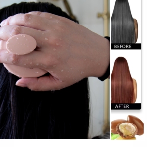 Shampoo colorant pour <span class=keywords><strong>cheveux</strong></span> à l'huile d'argan professionnel 6 en 1 pour salon et usage domestique, avec masseur de cuir chevelu en silicone - Product Image 5