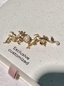 เครื่องประดับ UM เงินแท้ 925 ขายส่ง เข็มกลัดมุกน้ำจืดธรรมชาติ สำหรับทุกเพศ/ผู้ชาย/ผู้หญิง งานแต่งงาน งานเลี้ยง ของขวัญวันครบรอบประจำวัน - Product Image 4