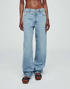 Pantalones <span class=keywords><strong>vaqueros</strong></span> de moda de tiro bajo para <span class=keywords><strong>mujer</strong></span> personalizados, pantalones <span class=keywords><strong>vaqueros</strong></span> <span class=keywords><strong>rectos</strong></span> holgados de longitud completa para <span class=keywords><strong>mujer</strong></span>, pantalones <span class=keywords><strong>vaqueros</strong></span> de pierna ancha holgados para <span class=keywords><strong>mujer</strong></span> - Product Image 1