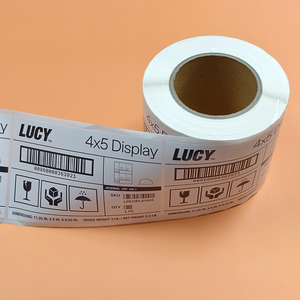 Etiqueta de envío personalizada en rollo, impermeable, autoadhesiva, con código de barras y código QR imprimible, para embalaje logístico de cartón. - Product Image 2
