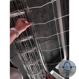 Machine de clôture à nœud <span class=keywords><strong>fixe</strong></span> de 96 pouces de hauteur du premier fabricant chinois, <span class=keywords><strong>moteur</strong></span> PLC à noyau de champ de ferme de cerf de construction en état neuf - Product Image 5