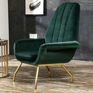 Canapé en tissu nordique personne seule vert foncé Cyber célébrité chaise de loisirs distinctive salon lumière post-moderne luxe Ameri - Product Image 6