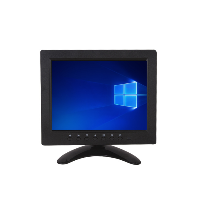 Newly Developed 8 Inch HD Industrial Monitor 300cd/m2 Brightness LED Backlit LCD 75Hz Refresh Rate 4:3 Desktop 1024x768