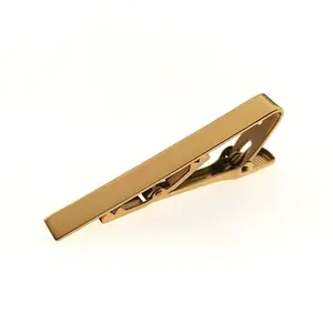 In stock Tie Clip Amason Hot Selling Men 55mm Glossy finish Custom Logo Metal Stainless steel Blank Tie Bar Clip