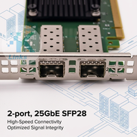 Carte d'interface réseau Ethernet filaire 2 ports SFP28 25GbE PCI Express 4.0x16 Mellanox CX-6 Dx MCX623102AS-ADAT pour stock