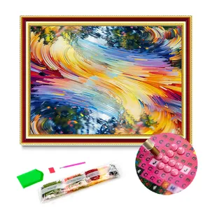 Hot Sale Diamond Painting Supplier Colorful Abstract Wall Art Diamond Mosaic Diamond Painting Kits For Adults And Kids
