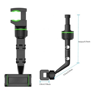 Bán Buôn H5 Biểu Tượng Tùy Chỉnh Linh Hoạt Xoay Gương Chiếu hậu Đa Chức Năng Phổ Xe Núi Điện Thoại Di Động Chủ Cho Iphone - Product Image 2