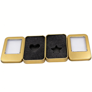 ZIXIN Dikdörtgen USB Flash Bellek Metal Kutu Ambalajı Takma Tırnaklar İçin Şeffaf Pencereli Teneke Kutu - Product Image 1
