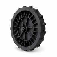 Roue pivotante en PU de 10 pouces OEM en gros, silencieuse, non-marquante, à double roulement de précision, moyeu décalé pour chariot médical