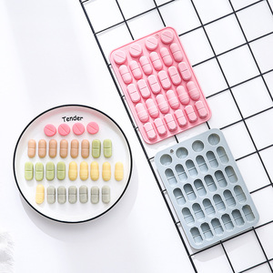 Moule à gâteau en silicone antiadhésif à 14 cavités, réutilisable, de qualité alimentaire, mignon, magnétique, pour chocolat, bonbons et glaçons DIY - Product Image 4