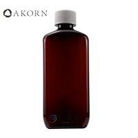 Bouteille en plastique carrée ambrée de 16 oz pour solution orale avec bouchon CRC pour Wockhardt Tris Quagen Akorn Nostrum PAI Qualitest TEVA