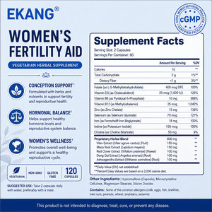 Women's Fertility Aid Herbal <b>Supplement</b> Vegetarian Capsules Reproductive Health Support Hormonal Balance Daily Wellness - Product Image 2