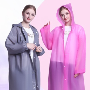 Vêtements <span class=keywords><strong>de</strong></span> <span class=keywords><strong>pluie</strong></span> d'extérieur, imperméable en plastique EVA épais et givré, imperméable réutilisable - Product Image 1