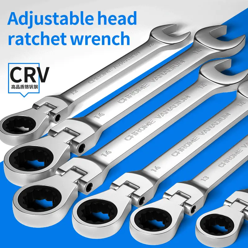 UNIVERSAL TORQUE Multi-purpose CR-V Ratchet Moving Head Ratchet Wrench 6-32MM Hand Tool