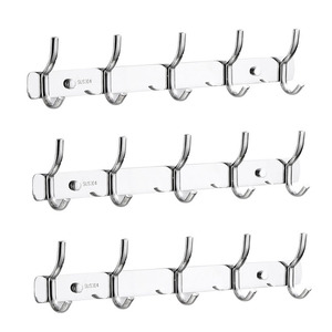 <strong>Wall</strong> Mounted Stainless Steel 304 Towel Double Hooks <strong>Rails</strong> <strong>Wall</strong> Hook Cloth Coat Metal Hanger <strong>Clothes</strong> Hooks for Hanging <strong>Clothes</strong> - Product Image 6