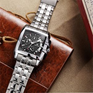 Reloj de Cuarzo MEGIR 2018, Cronógrafo para Hombre, Reloj de Pulsera Cuadrado de Lujo para Hombre - Product Image 3