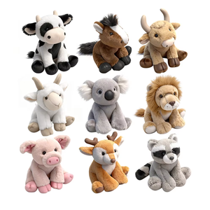 Peluche di Animali dello <span class=keywords><strong>Zoo</strong></span> Morbidi e Adorabili, Vendita all'Ingrosso, Pupazzi di Maiale, Leone, Mucca, Orso e Cavallo, Ideali come Regali Decorativi - Product Image 1