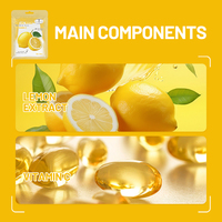 Masque facial en feuille de citron personnalisé avec votre logo, éclaircissant le teint, améliorant la peau terne, masques de beauté naturels pour le visage, OEM ODM