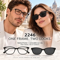 Clips de lunettes de soleil et montures optiques TR90 en gros – Montures de lunettes avec verres polarisés TAC – Ensemble monture et clip