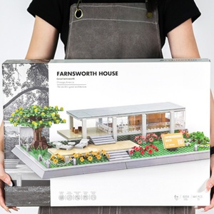 Modelo Educativo de la <span class=keywords><strong>Casa</strong></span> Farnsworth, Juguete de Construcción de Plástico, Arquitectura Americana, Escala 1:1, Creativo - Product Image 5