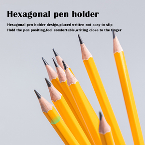 Stile popolare a buon mercato classico legno grezzo colore HB matita Standard con gomma per la scrittura dell'ufficio scolastico - Product Image 5